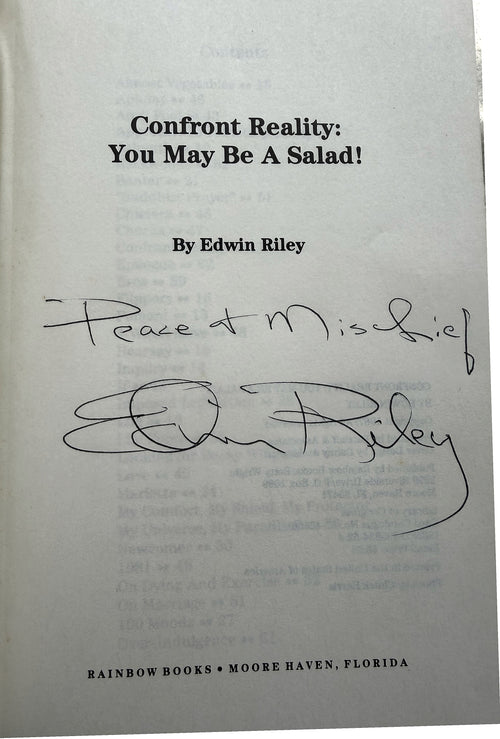 Example title page signed by Edwin Riley